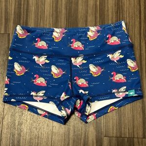 Sharks in Floats Spandex Shorts